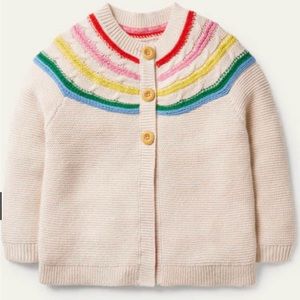 Little girls Boden 3 button sweater• size 6/7